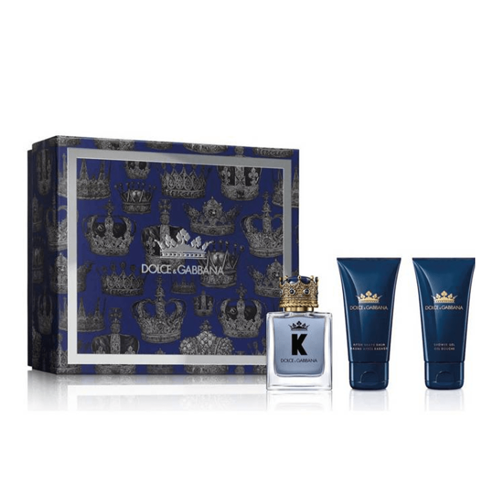 Dolce & Gabbana Men's Aftershave Dolce & Gabbana K Eau de Toilette (50ml) Gift Set with 50ml EDT,  50ml Shower Gel & 50ml Aftershave Balm