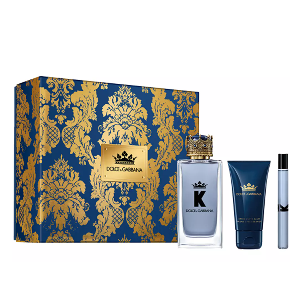 Dolce & Gabbana Men's Aftershave Dolce & Gabbana K Men's Eau de Toilette Gift Set Spray (100ml) with 50ml Aftershave Balm with 10ml EDT