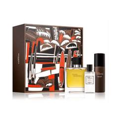 Hermes Men's Aftershave Hermes Terre d'Hermes Eau Intense Vetiver Eau de Parfum Men's Aftershave Gift Set Spray (100ml) with Shaving Cream & Aftershave Lotion