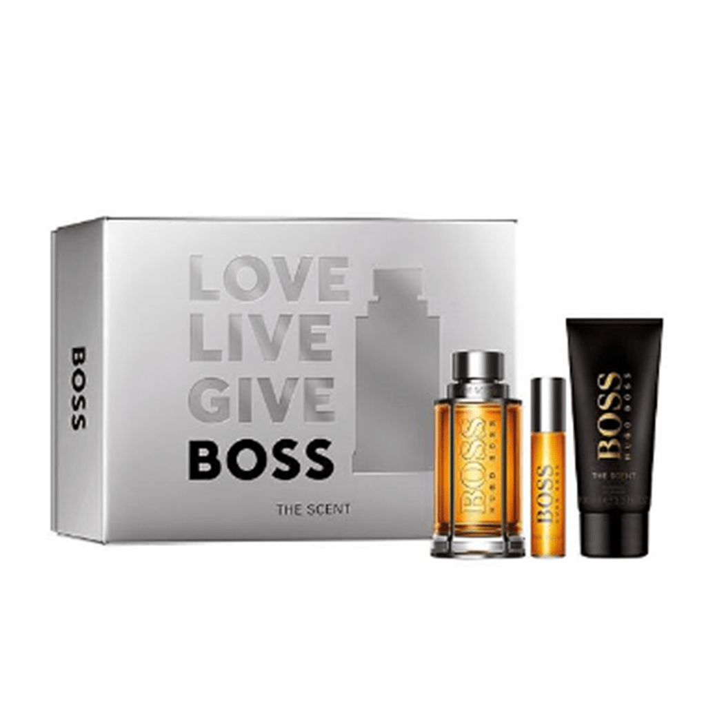 Hugo Boss The Scent for Him Men's EDT Aftershave Gift Set Spray 100ml with Shower Gel & 10ml EDT Perfume Direct