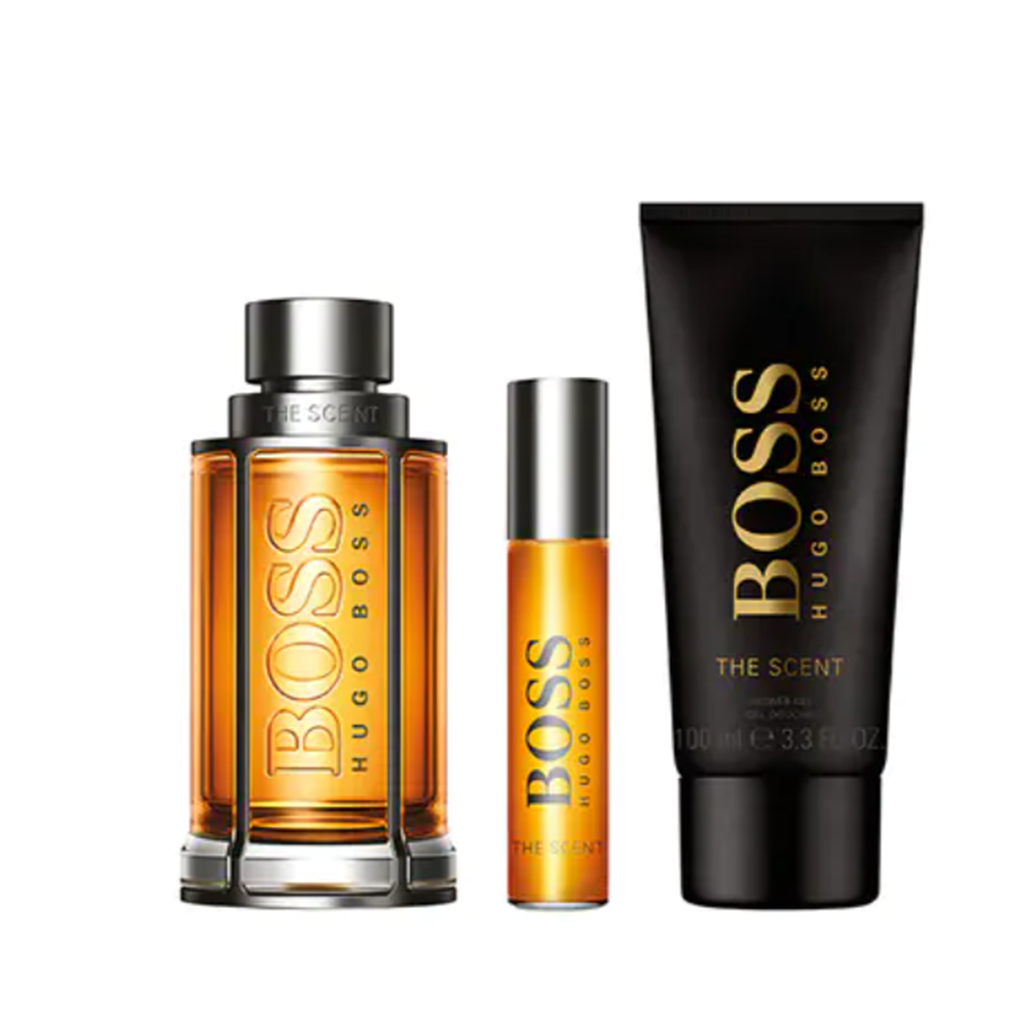 Hugo Boss The Scent for Him Men's EDT Aftershave Gift Set Spray 100ml with Shower Gel & 10ml EDT Perfume Direct
