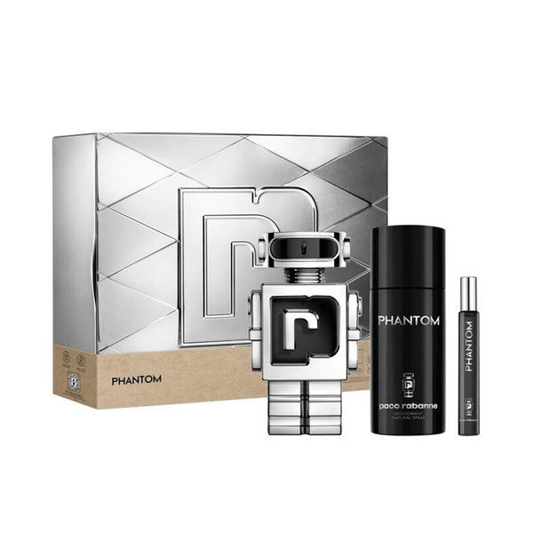 Paco Rabanne Phantom EDT Gift Set Spray 100ml with Deodorant and 10ml ...