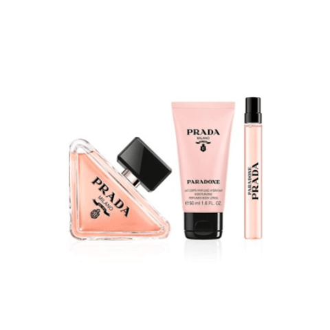 Prada Women's Perfume Prada Paradoxe Eau de Parfum Women's Refillable Perfume Gift Set Spray (90ml) with Body Lotion and 10ml EDP