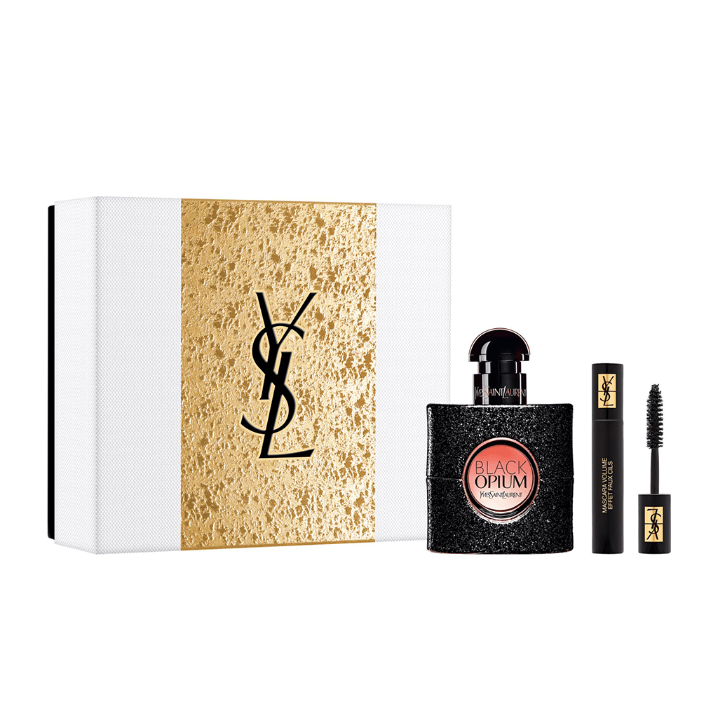 Yves Saint Laurent Women's Perfume YSL Black Opium Eau de Parfum Women's Gift Set Spray (30ml) with Mini Mascara